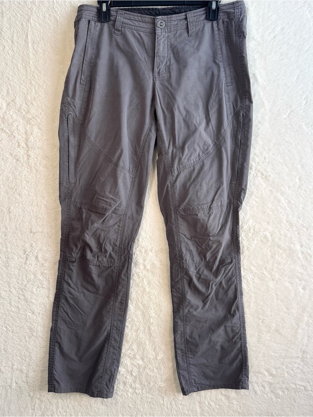 Kuhl Legendary Pants Women's‎ 8 Gray 32” Inseam Pockets Hiking Outdoor Camping